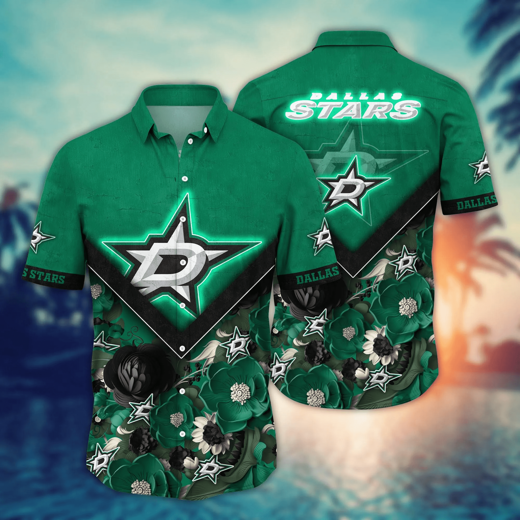 Dallas Stars NHL Hawaiian Shirt Custom Road Trips Aloha Shirt Dallas Stars NHL Hawaiian Shirt Custom Road Trips Aloha Shirt
