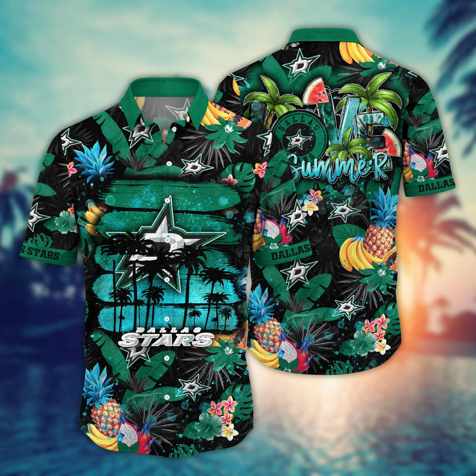 Dallas Stars NHL Hawaiian Shirt Solsticetime Aloha Shirt Dallas Stars NHL Hawaiian Shirt Solsticetime Aloha Shirt
