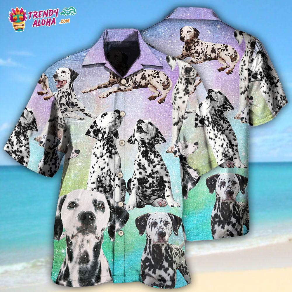 Dalmatian Dog Galaxy Lovely Style Hawaiian Shirt – Trendy Aloha