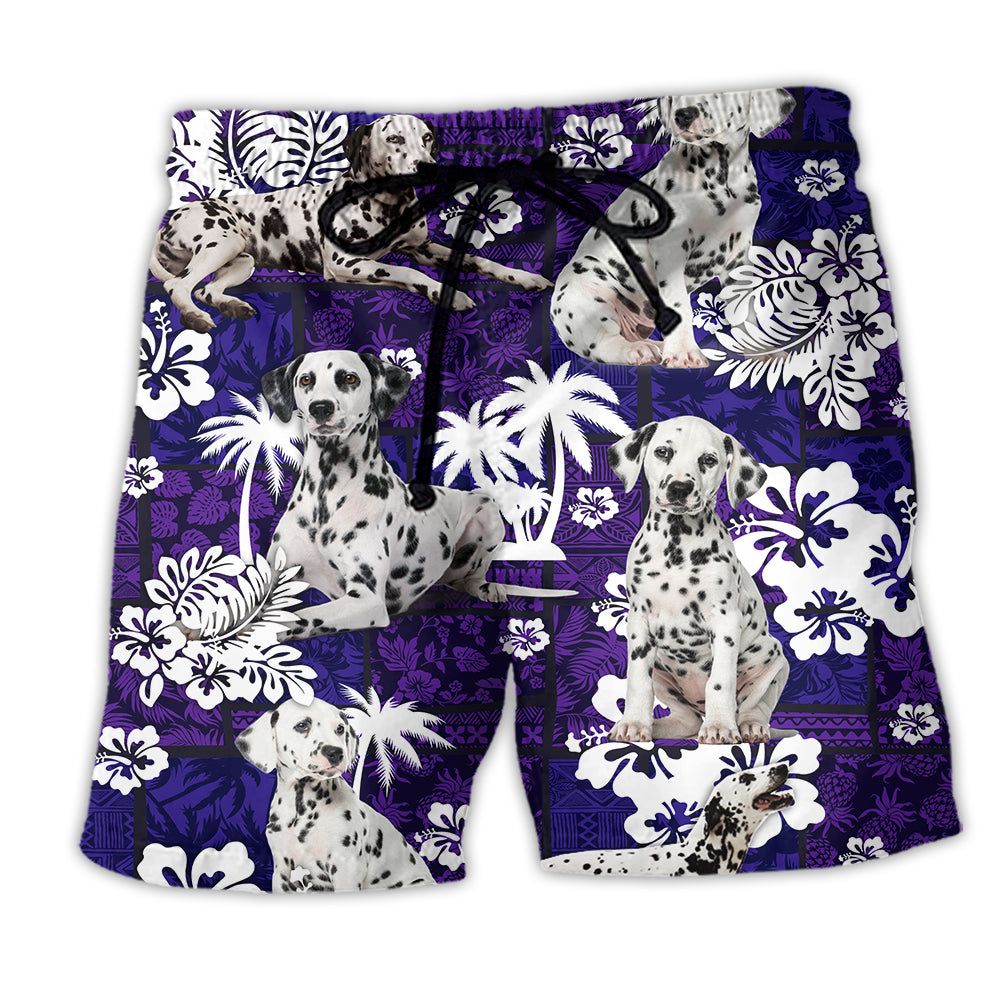 Dalmatian Dog Lover Tropical Life Summer Trendy Aloha Hawaiian Beach Shorts Dalmatian Dog Lover Tropical Life Summer Trendy Aloha Hawaiian Beach Shorts