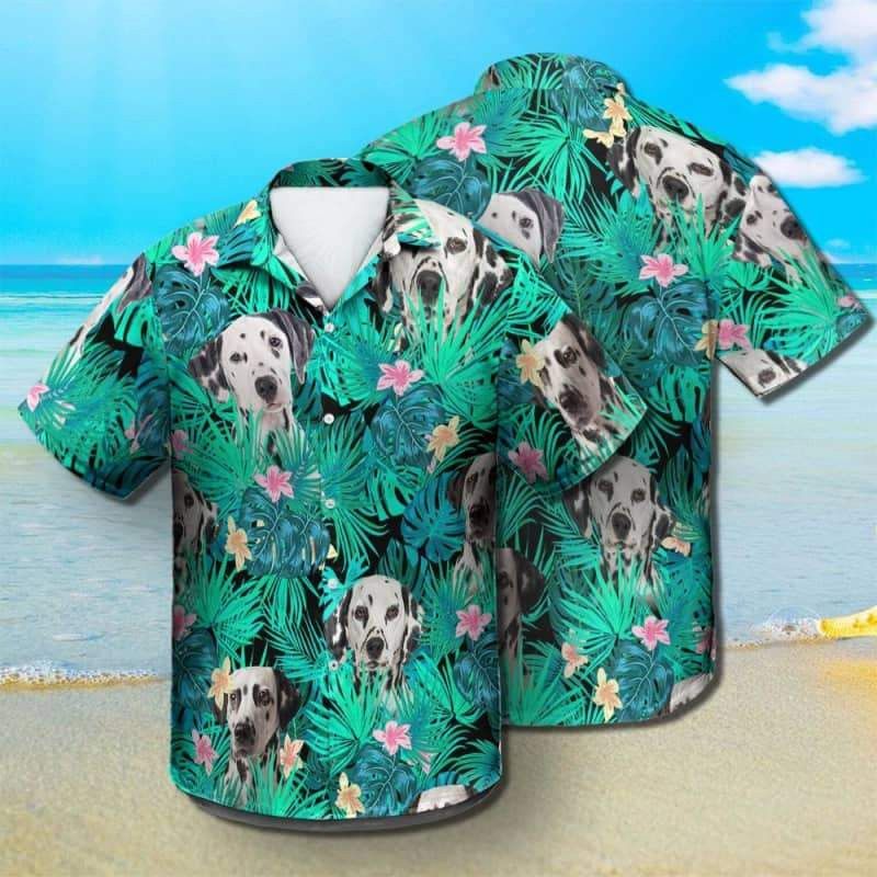 Dalmatian Dog Summer Leaves Trendy Hawaiian Shirt, Dalmatian Trendy Hawaiian Shirt, Aloha Shirt For Dog Lover Summer Gifts Dalmatian Dog Summer Leaves Trendy Hawaiian Shirt, Dalmatian Trendy Hawaiian Shirt, Aloha Shirt For Dog Lover Summer Gifts