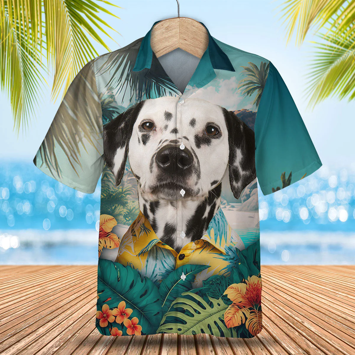 Dalmatian Spots On 3D Hawaiian Shirt Ready For Sunny Days Dalmatian Spots On 3D Hawaiian Shirt Ready For Sunny Days