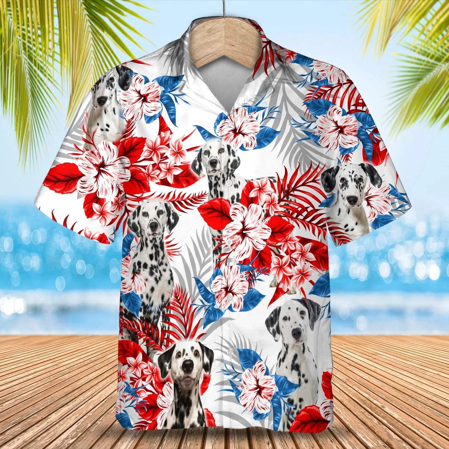 Dalmatian Trendy Hawaiian Shirt, Summer Aloha Shirt, Men Trendy Hawaiian Shirt, Gift For Summer Dalmatian Trendy Hawaiian Shirt, Summer Aloha Shirt, Men Trendy Hawaiian Shirt, Gift For Summer