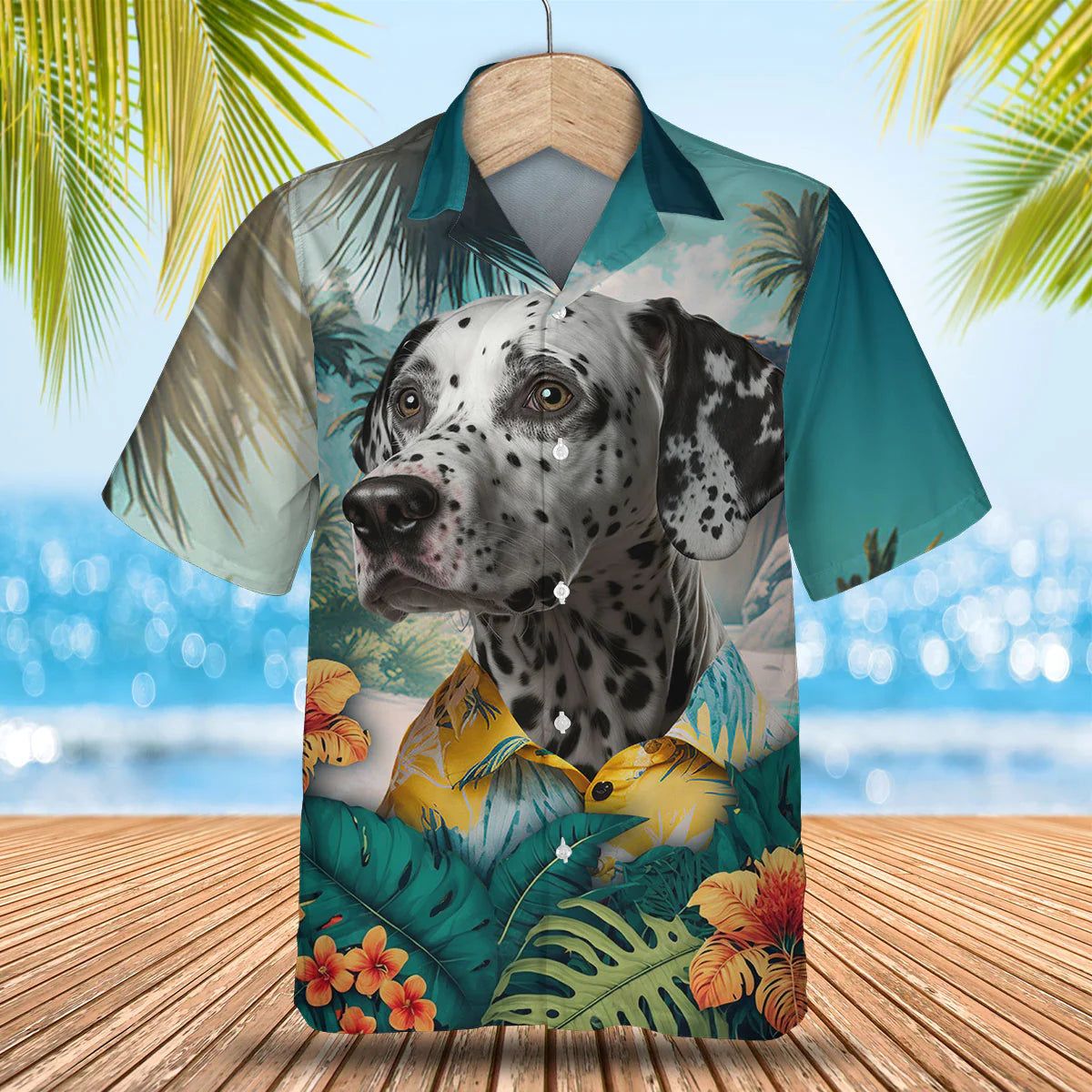 Dalmatian Tropic Oasis – Stand Out in the Tropics with this 3D Trendy Hawaiian Shirt Dalmatian Tropic Oasis – Stand Out in the Tropics with this 3D Trendy Hawaiian Shirt