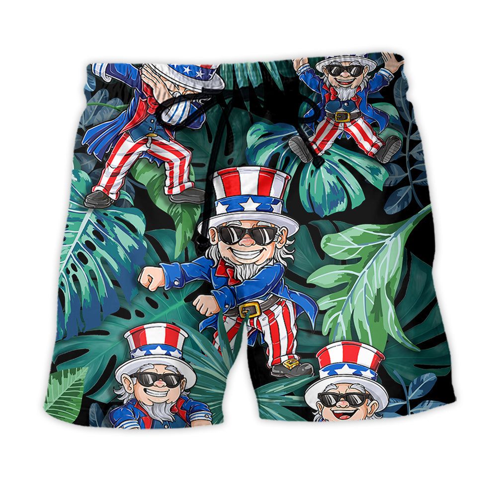 Dance Happy Independence Day Trendy Aloha Hawaiian Beach Shorts