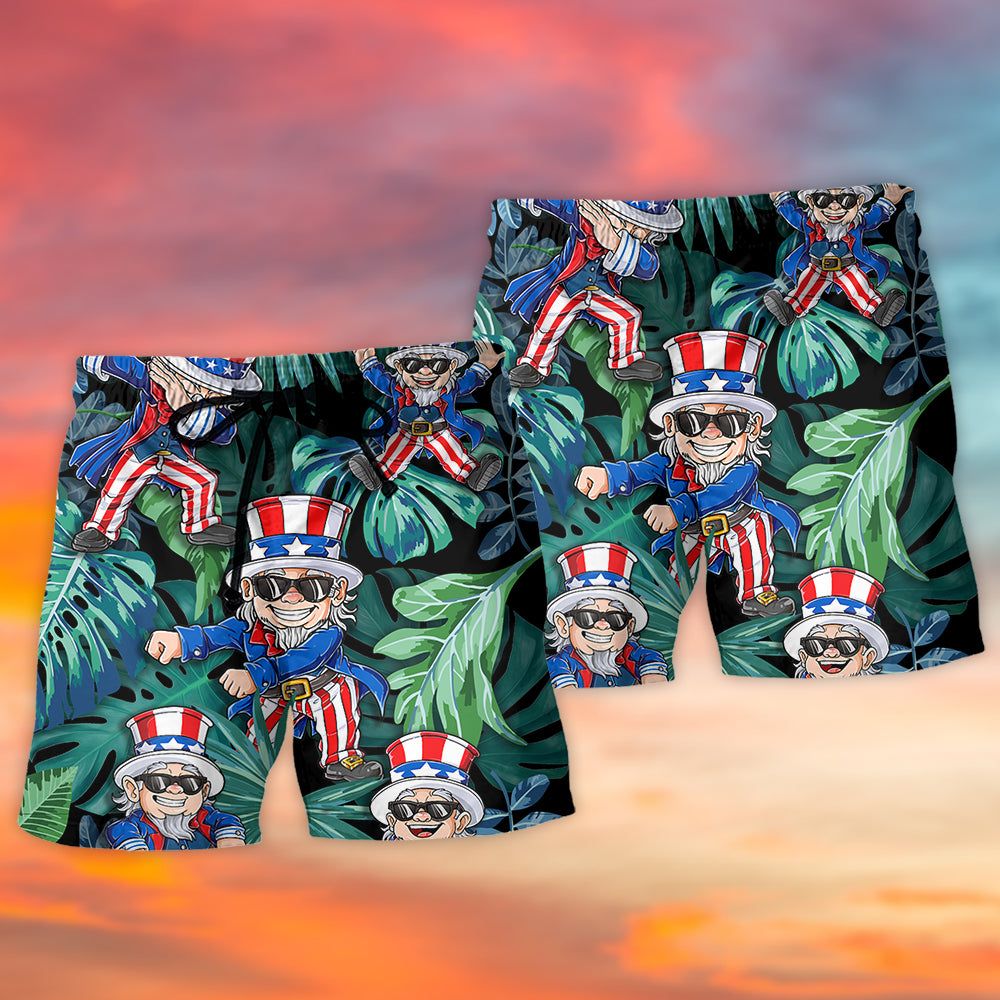 Dance Happy Independence Day Trendy Aloha Hawaiian Beach Shorts