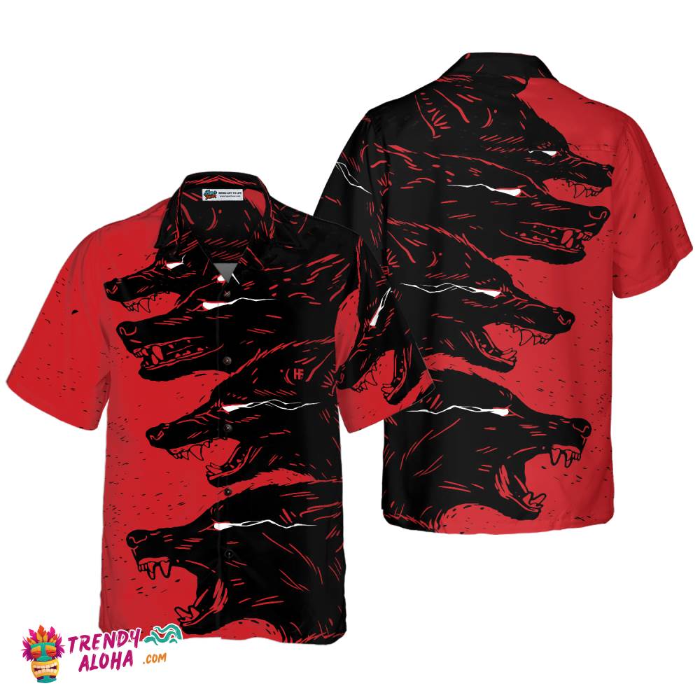 Dangerous Black Wolf Hawaiian Shirt