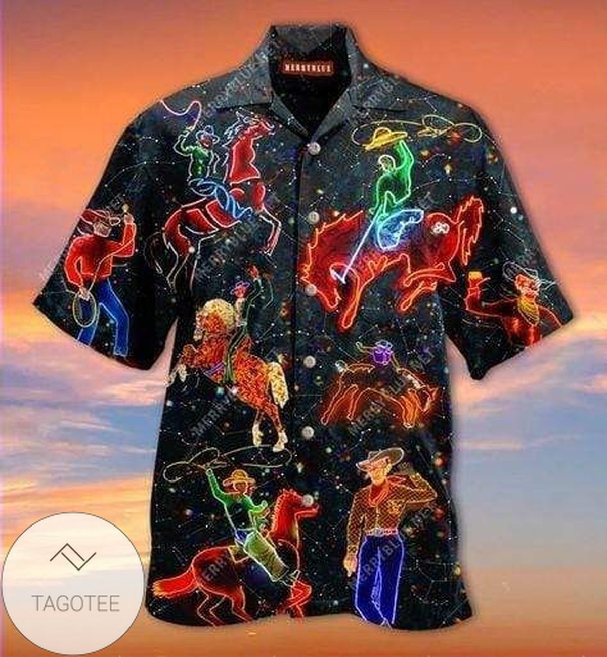 Dark, Mysterious Aura Engulfs the Cowboy Hawaiian Shirt
