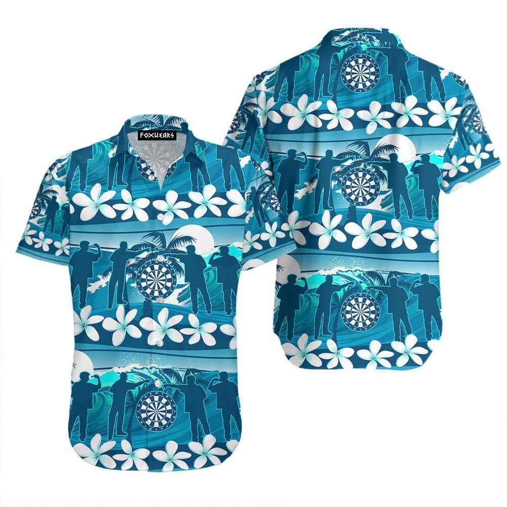Dart Adventure in Blue Beach Hawaiian Aloha Shirt