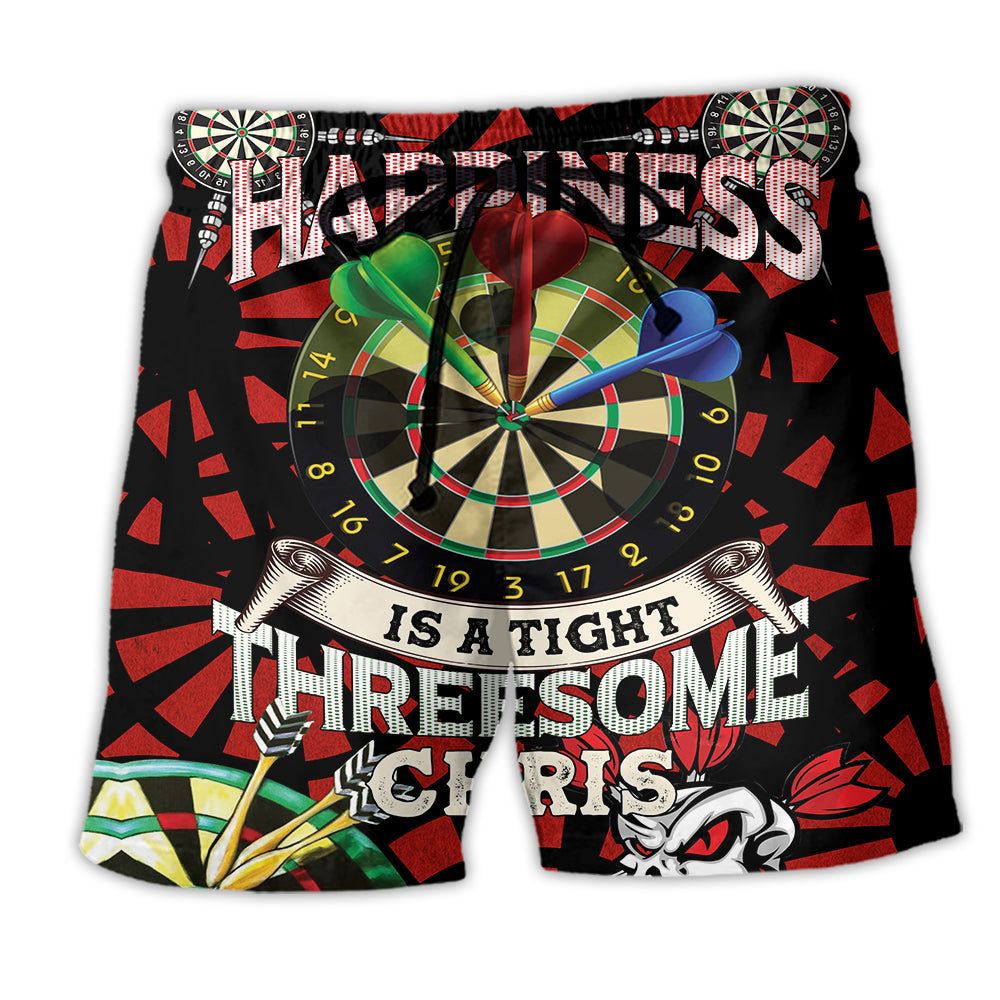 Dart Happiness Stunning Colors Trendy Aloha Hawaiian Beach Shorts
