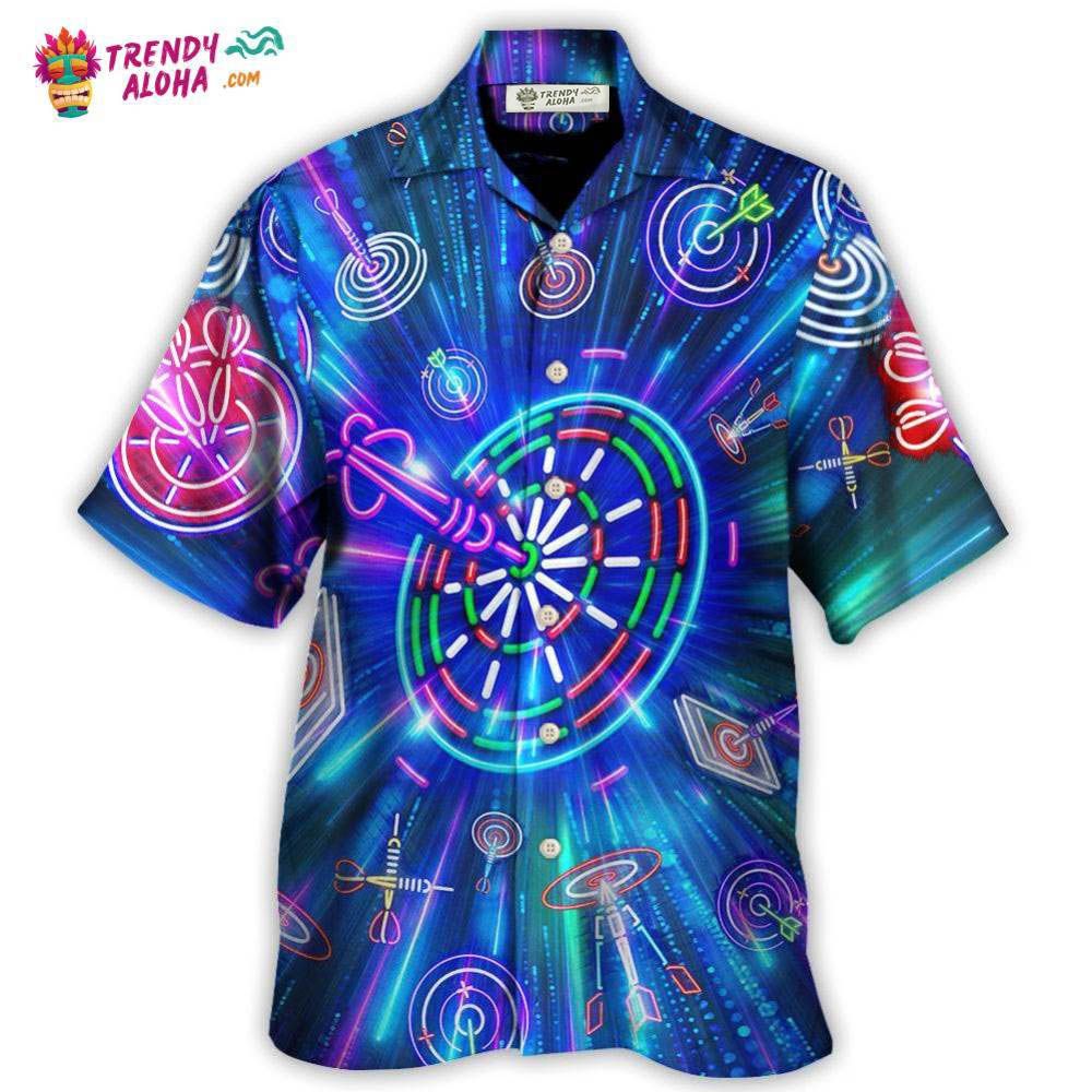 Dart Neon Sign Bright Royal Hawaiian Shirt – Trendy Aloha Dart Neon Sign Bright Royal Hawaiian Shirt – Trendy Aloha