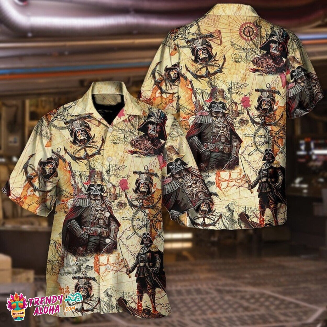 Darth Vader Pirates Starwars Family Hawaiian Beach Shirt Fit