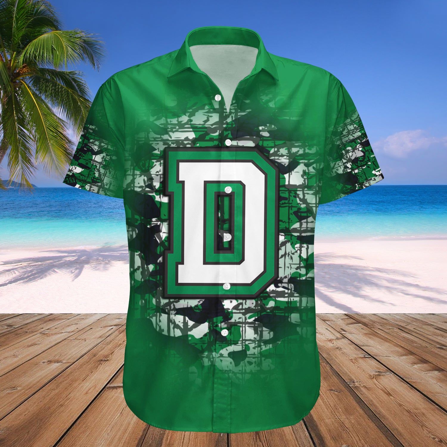 Dartmouth Big Green Hawaii Shirt Camouflage Vintage – NCAA