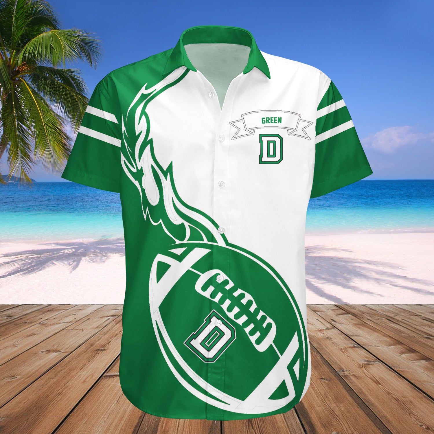 Dartmouth Big Green Hawaii Shirt Flame Ball – NCAA