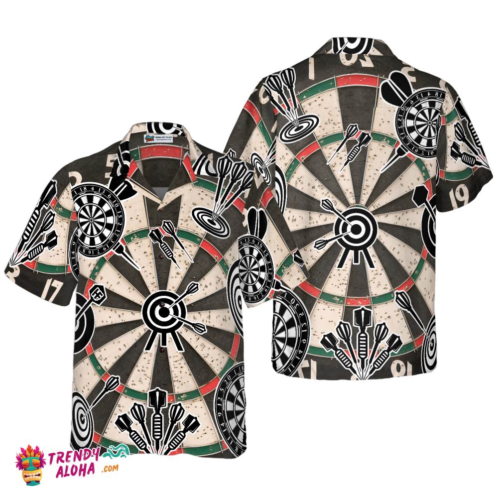 Darts Icon Game Pattern Hawaiian Shirt