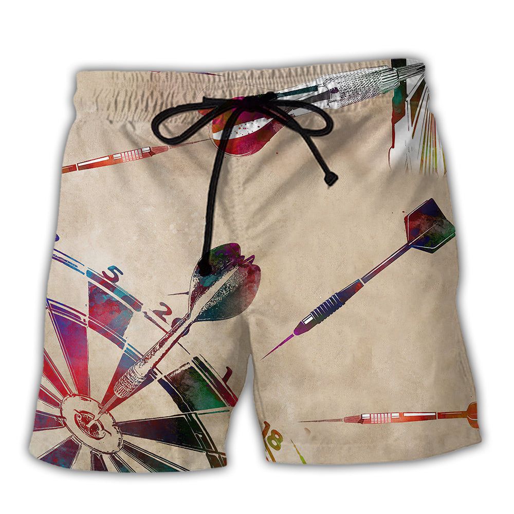 Darts Is Life Vintage Trendy Aloha Hawaiian Beach Shorts Darts Is Life Vintage Trendy Aloha Hawaiian Beach Shorts