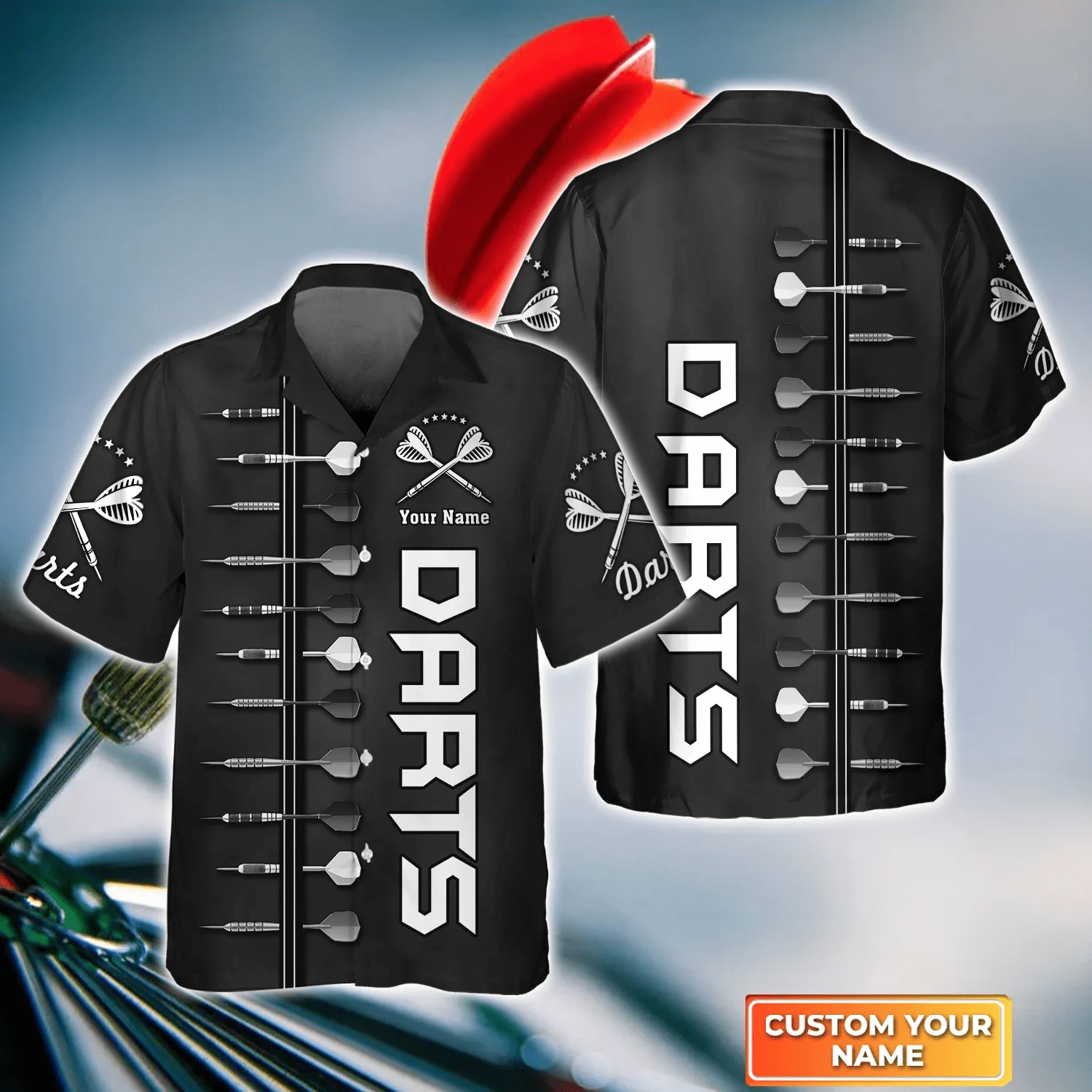 Darts Personalized Name 3D Trendy Hawaiian Shirt, Darts Trendy Hawaiian Shirt For Men, Women, Darts Team Shirt