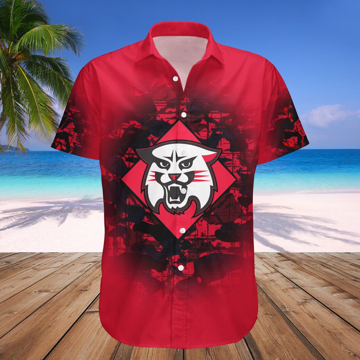 Davidson Wildcats Hawaii Shirt Camouflage Vintage – NCAA