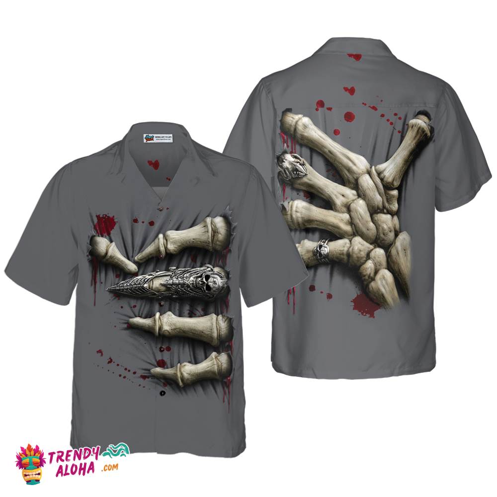 Death Hand Halloween Shirt Hawaiian Shirt