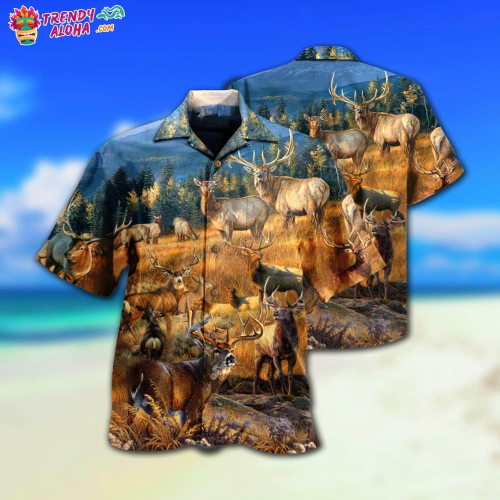 Deer All Good Things Are Wild And Free Deer Hawaiian Shirt – Trendy Aloha