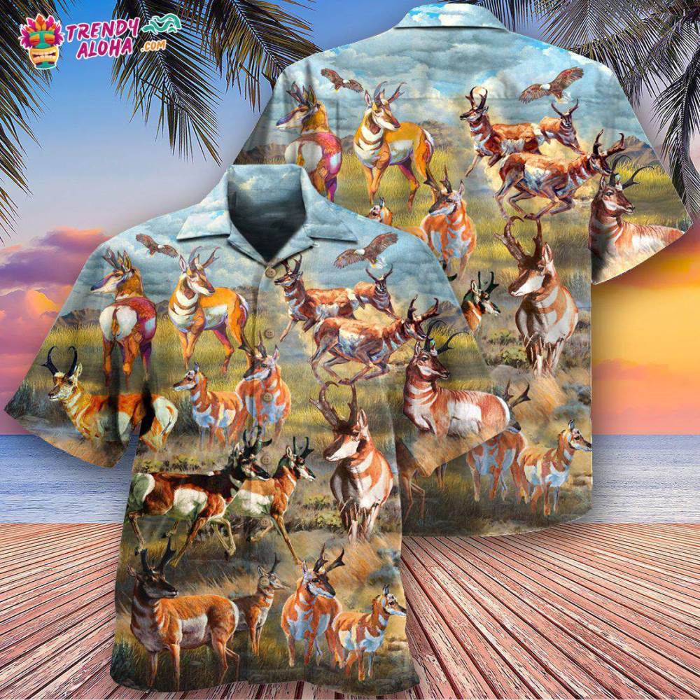 Deer Buck Deer On The Field Hawaiian Shirt – Trendy Aloha