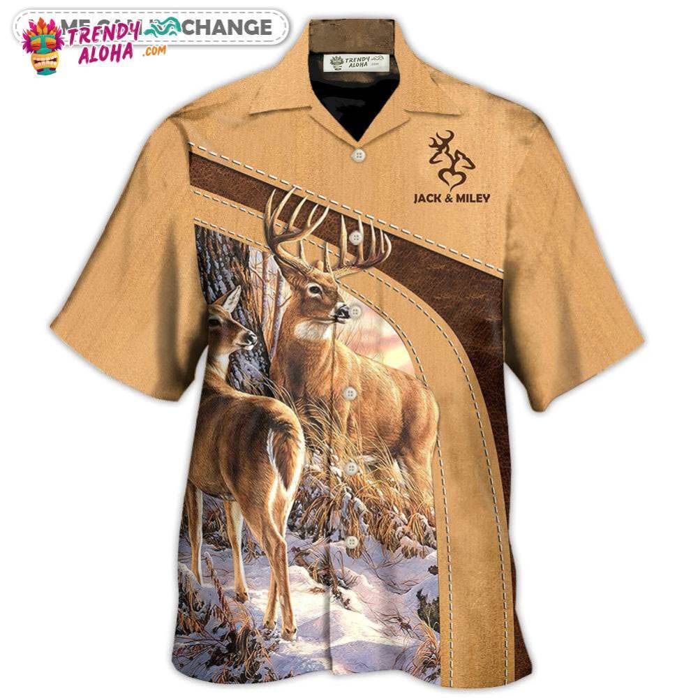 Deer Here Lives An Old Buck And His Sweet Doe Personalized Hawaiian Shirt – Trendy Aloha Deer Here Lives An Old Buck And His Sweet Doe Personalized Hawaiian Shirt – Trendy Aloha
