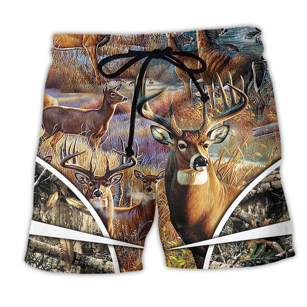 Deer Hunting Cool Life Personalized Trendy Aloha Hawaiian Beach Shorts Deer Hunting Cool Life Personalized Trendy Aloha Hawaiian Beach Shorts