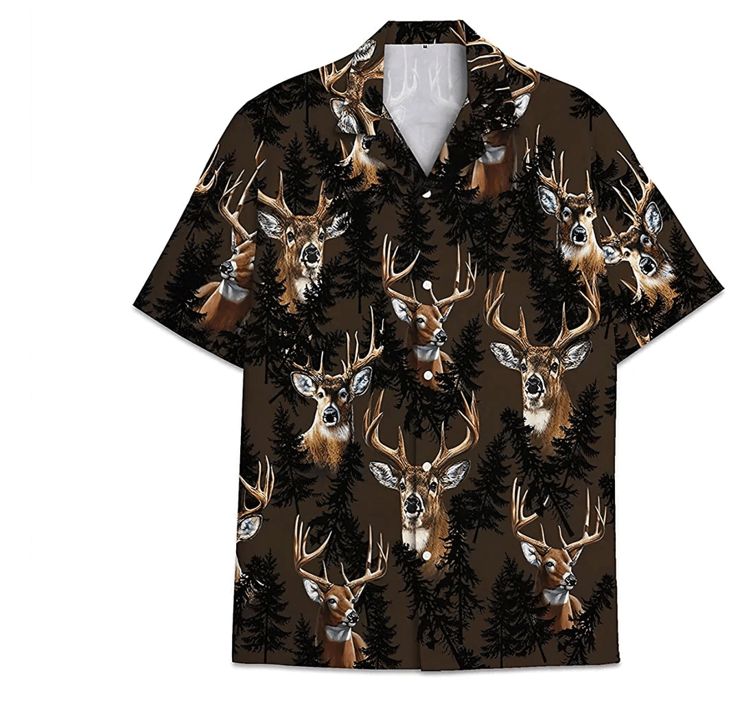 Deer Hunting Pattern Hawaiian Shirt for Men and Women