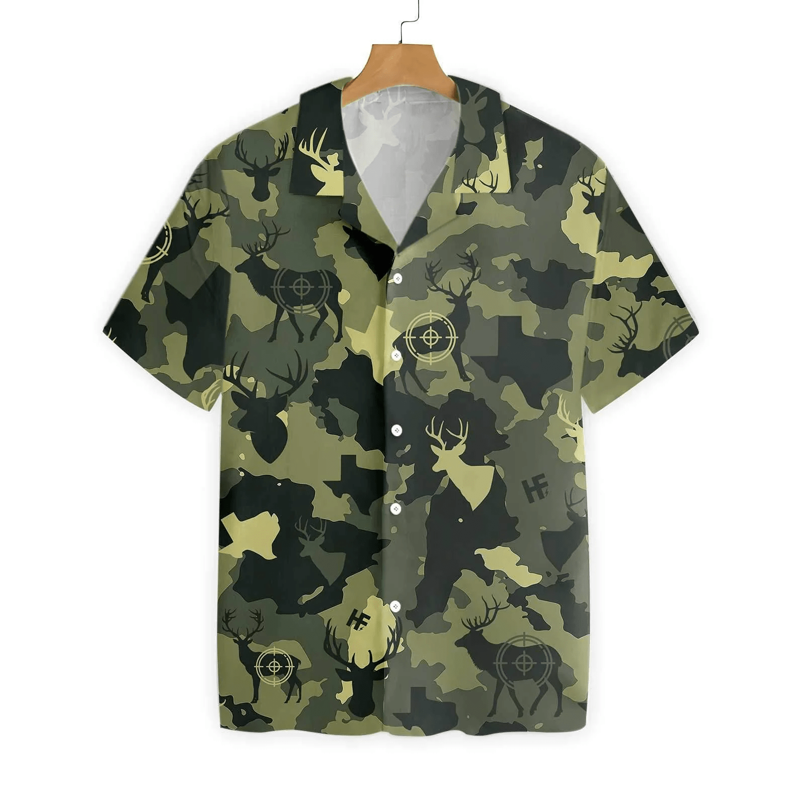 Deer Hunting Shirt Hunting Aloha Shirt Camouflage Deer Hunting Trendy Hawaiian Shirt