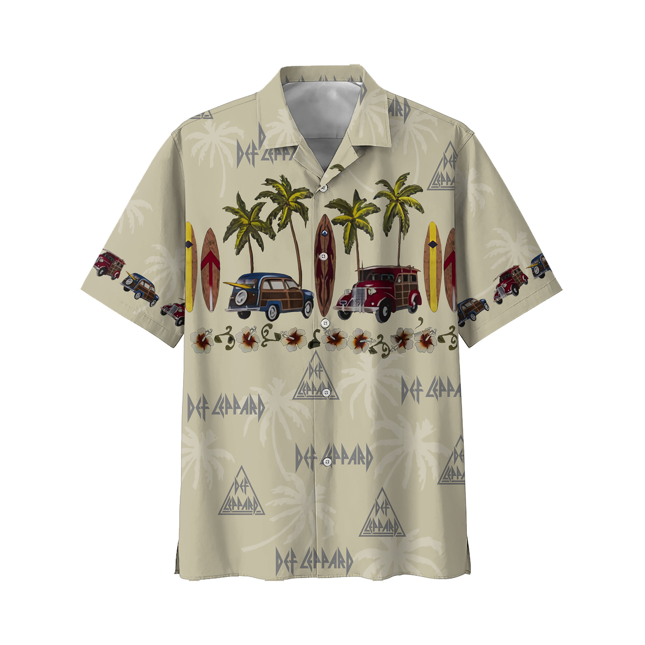 Def Leppard Tribute Music Concert Design Def Leppard Hawaiian Shirt