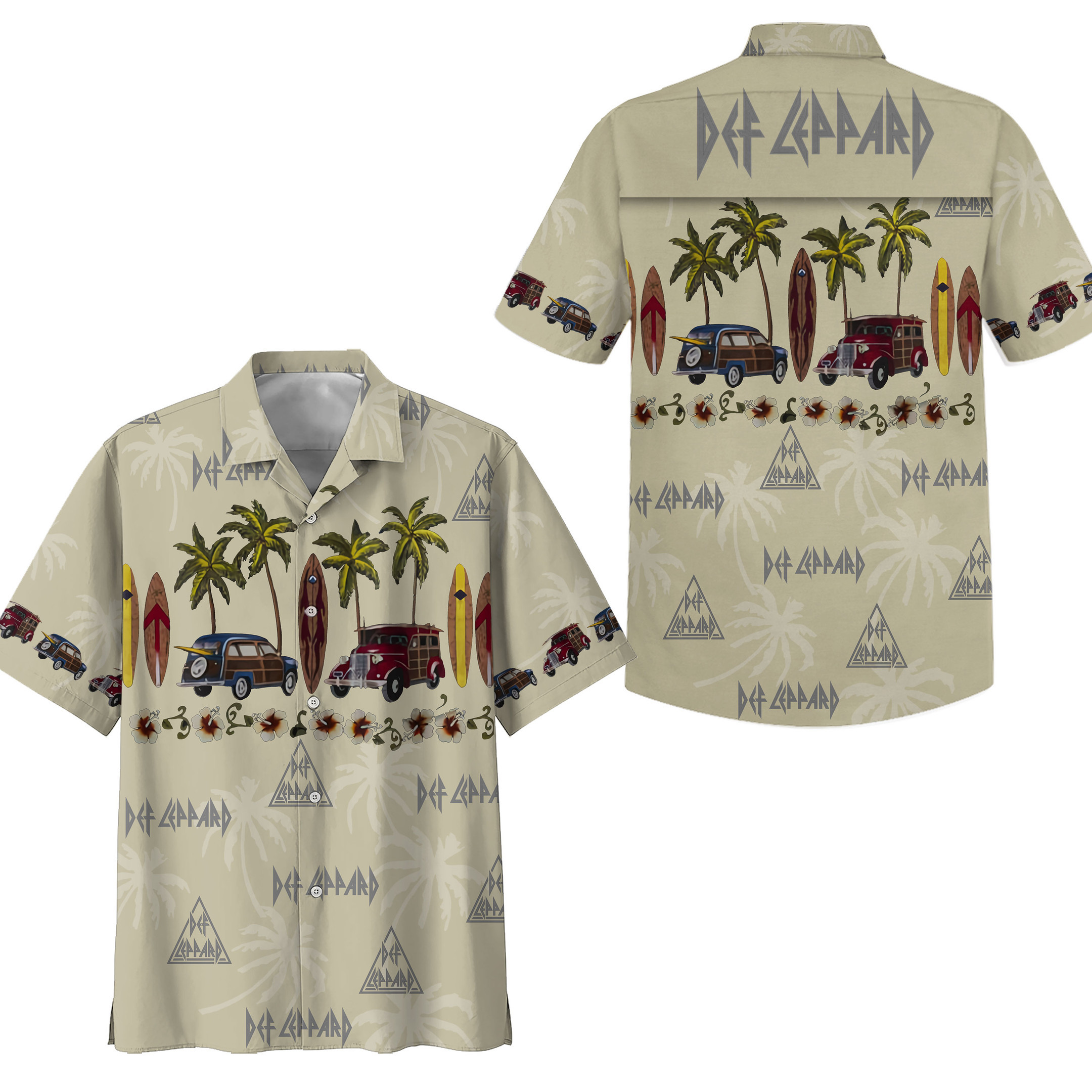Def Leppard Tribute Music Concert Design Def Leppard Hawaiian Shirt
