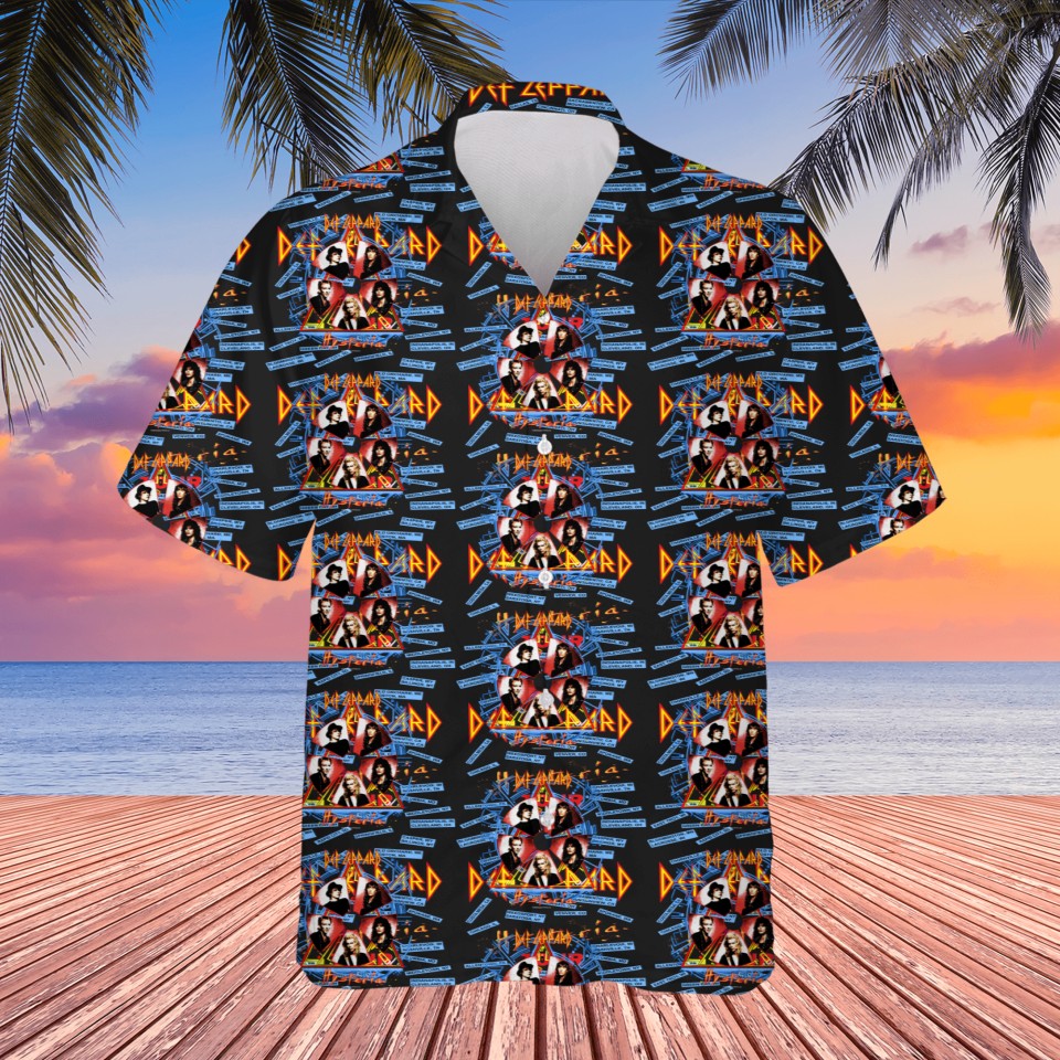 Def People Style Leppard Band Graphic Design Stylish Summer Wear Def Leppard Hawaiian Shirt