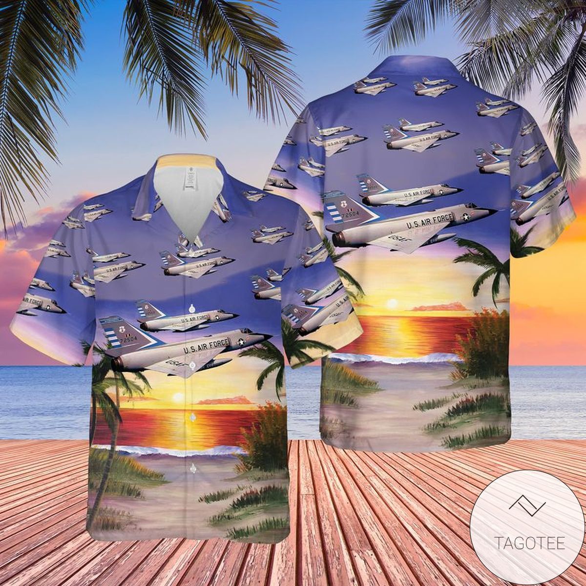 Delta Dart Convair Unique Design Hawaiian Shirt Air Force Vintage Series