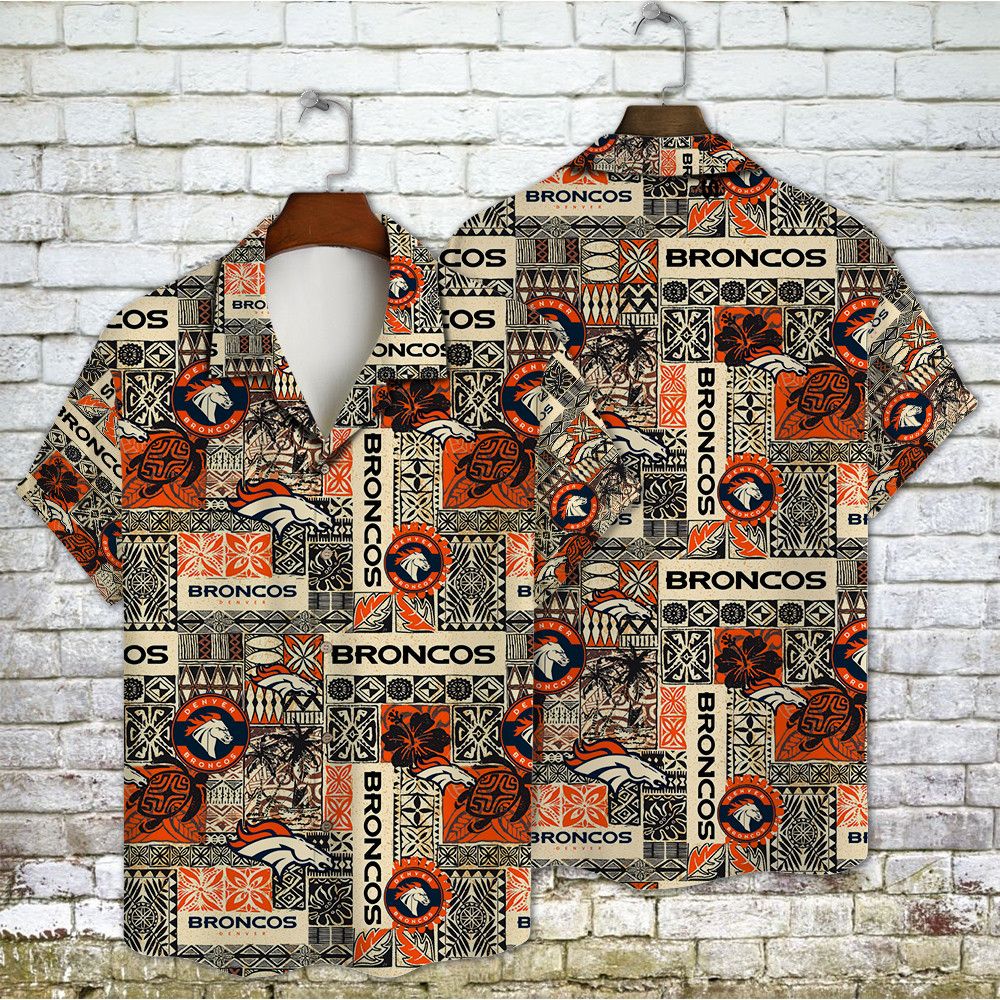 Denver Broncos Aop Hawaiian Shirt Signature Style