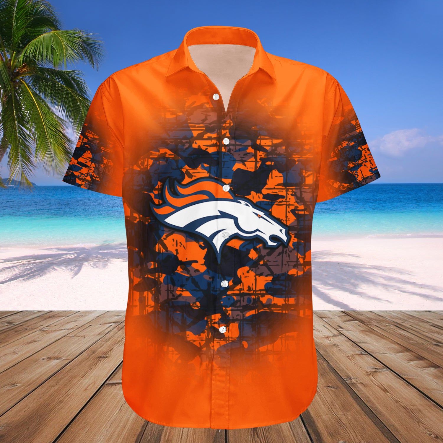 Denver Broncos Hawaii Shirt Camouflage Vintage – NFL
