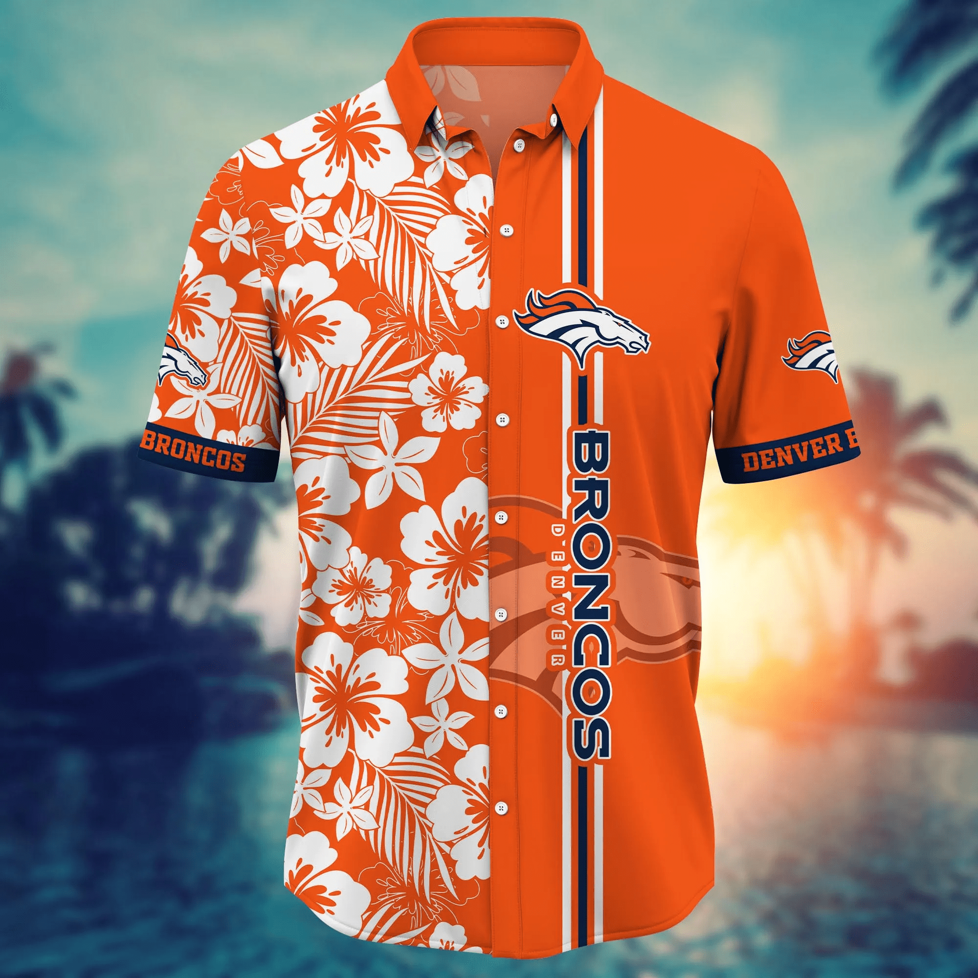 Denver Broncos NFL Hawaiian Shirt Beer Gardenstime Aloha Shirt