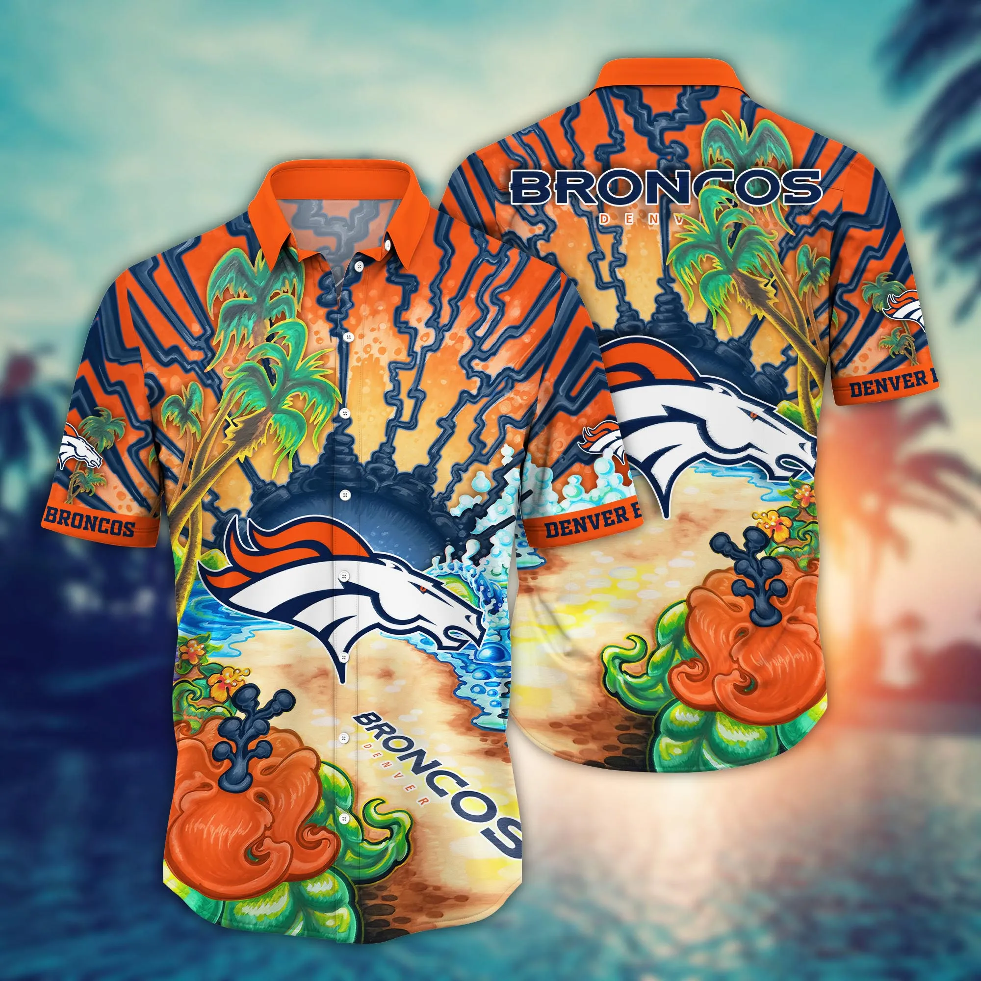 Denver Broncos NFL Hawaiian Shirt Coconut Watertime Aloha Shirt