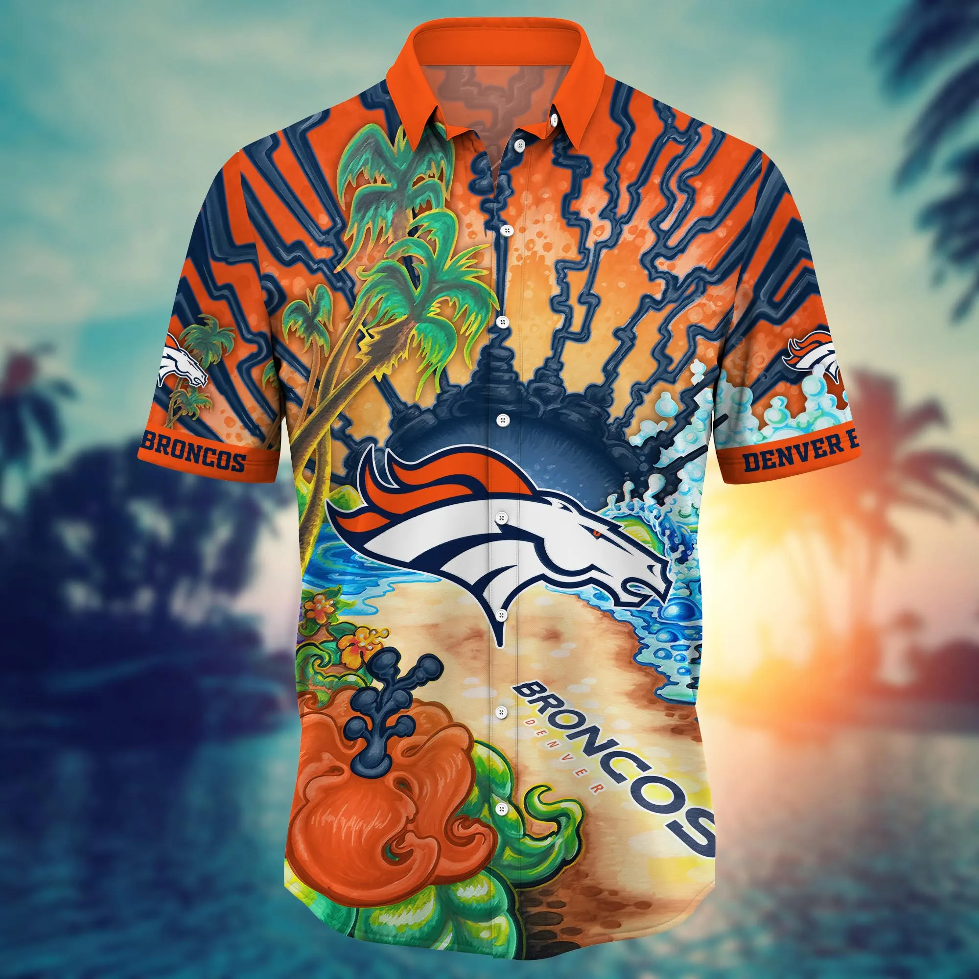 Denver Broncos NFL Hawaiian Shirt Coconut Watertime Aloha Shirt