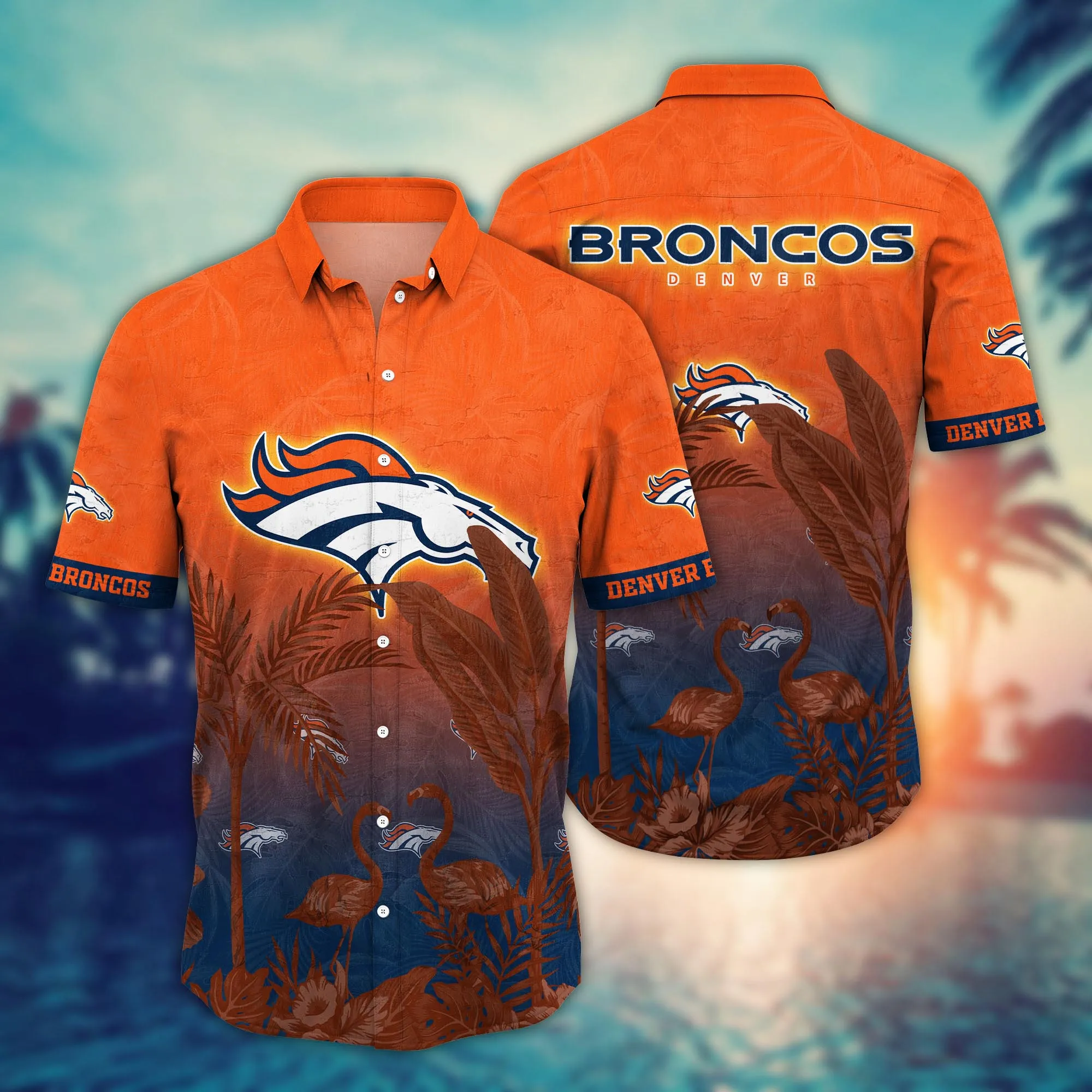 Denver Broncos NFL Hawaiian Shirt Sun-Uptime Aloha Shirt