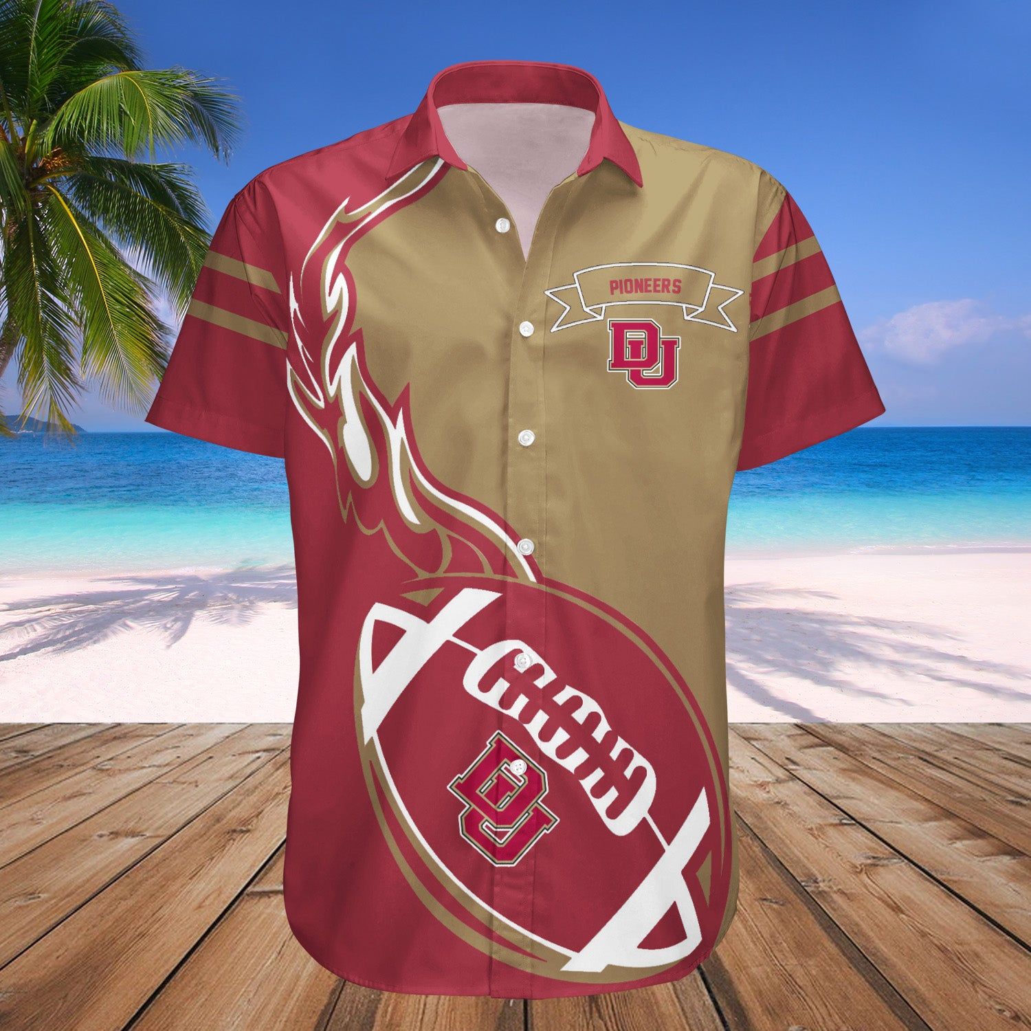 Denver Pioneers Hawaii Shirt Flame Ball – NCAA
