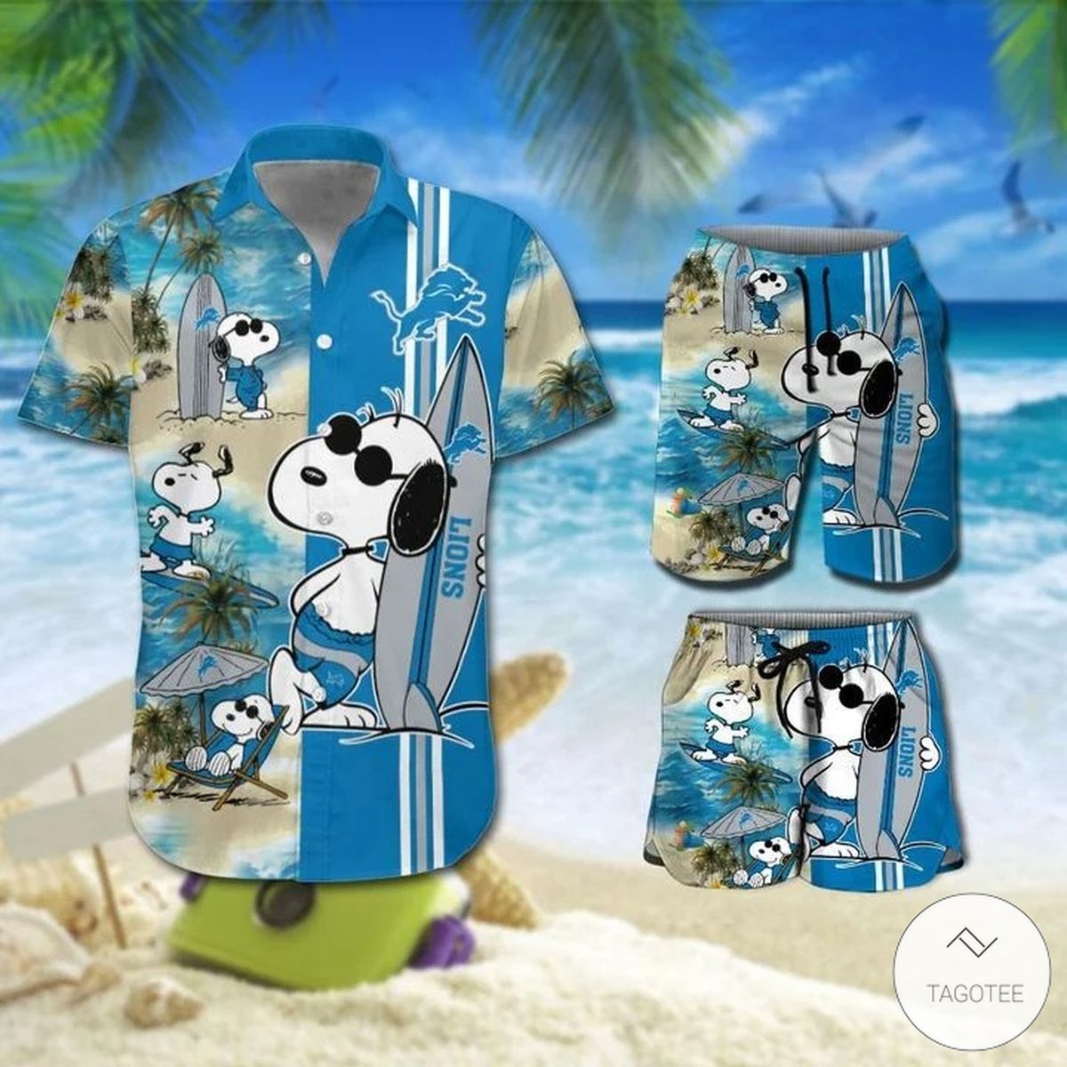 Detroit Lions Celebratory Snoopy Themed Unique Hawaiian Shirt
