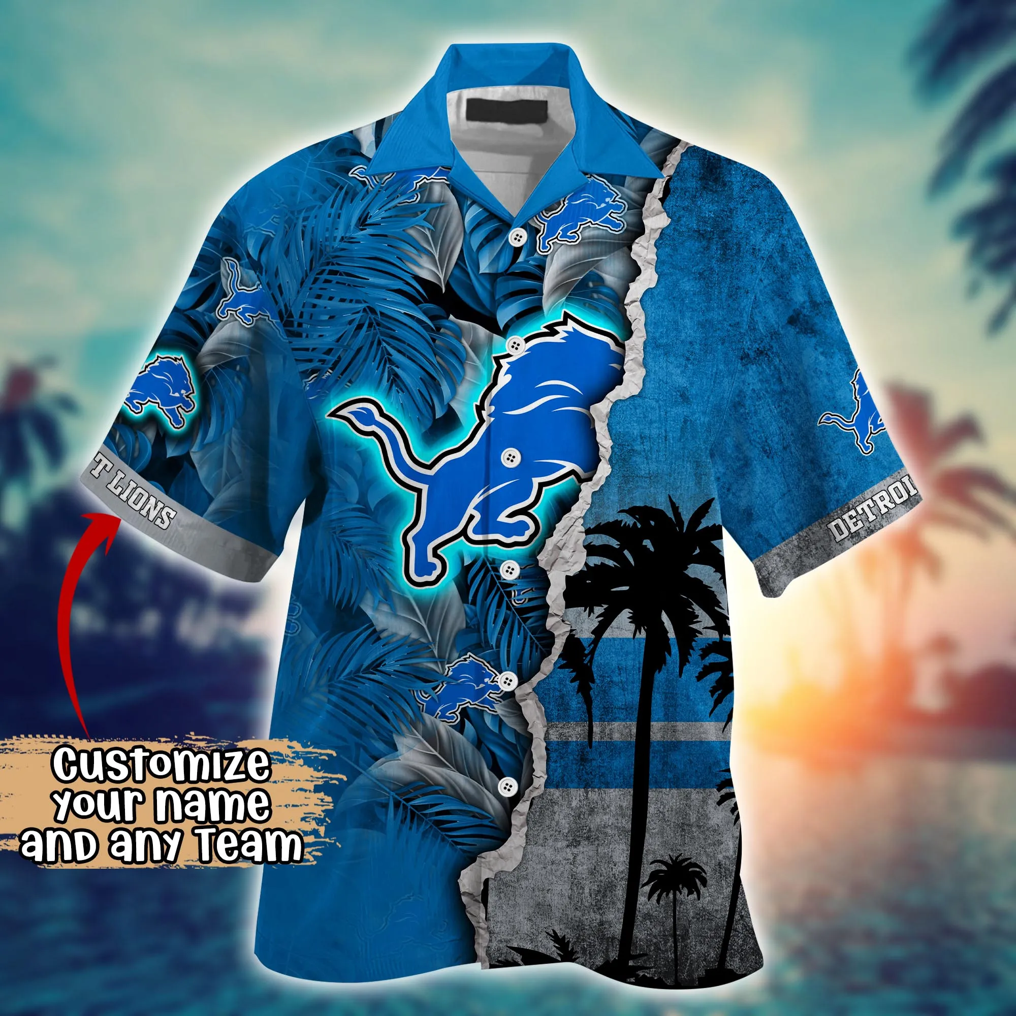 Detroit Lions NFL Hawaiian Shirt Custom Ceiling Fans Aloha Shirt