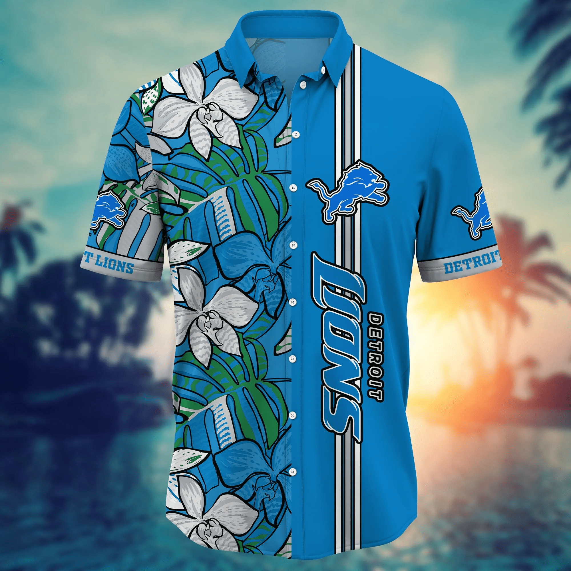 Detroit Lions NFL Hawaiian Shirt Hiking Aloha Shirt