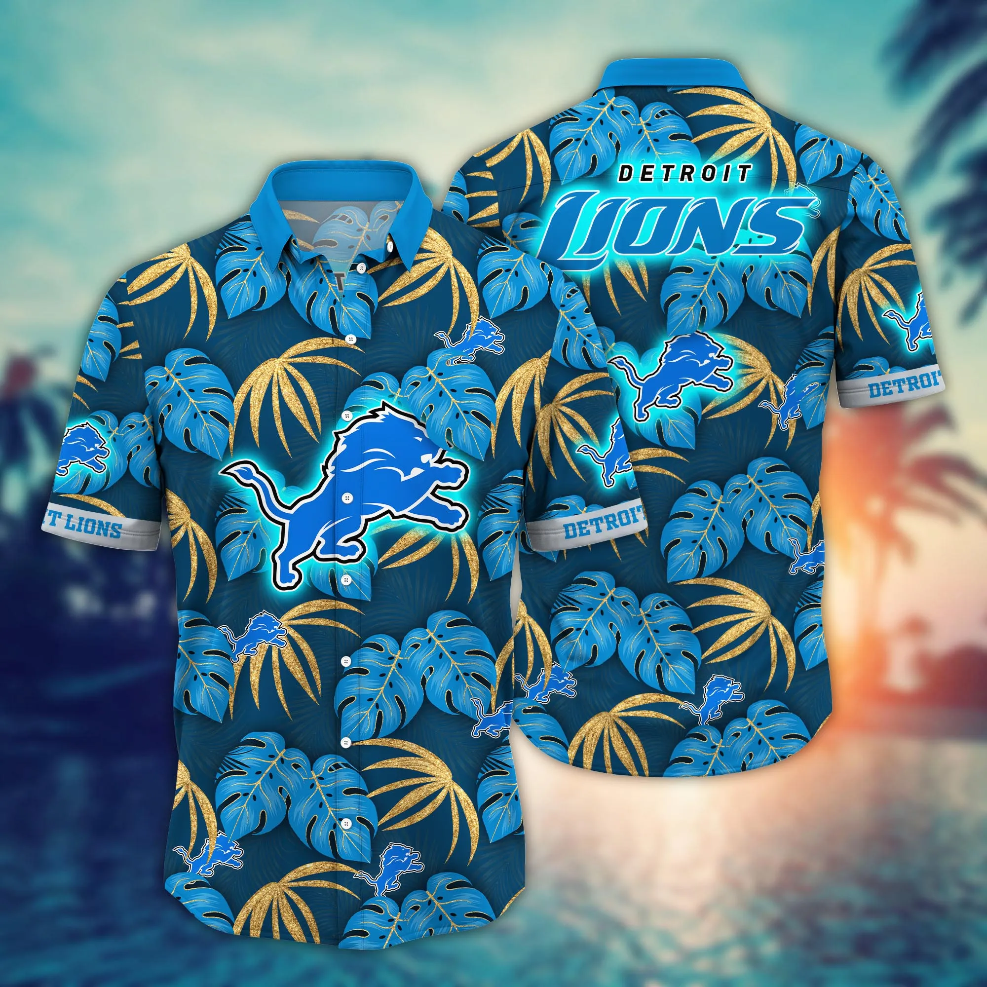 Detroit Lions NFL Hawaiian Shirt June Aloha Shirt Detroit Lions NFL Hawaiian Shirt June Aloha Shirt