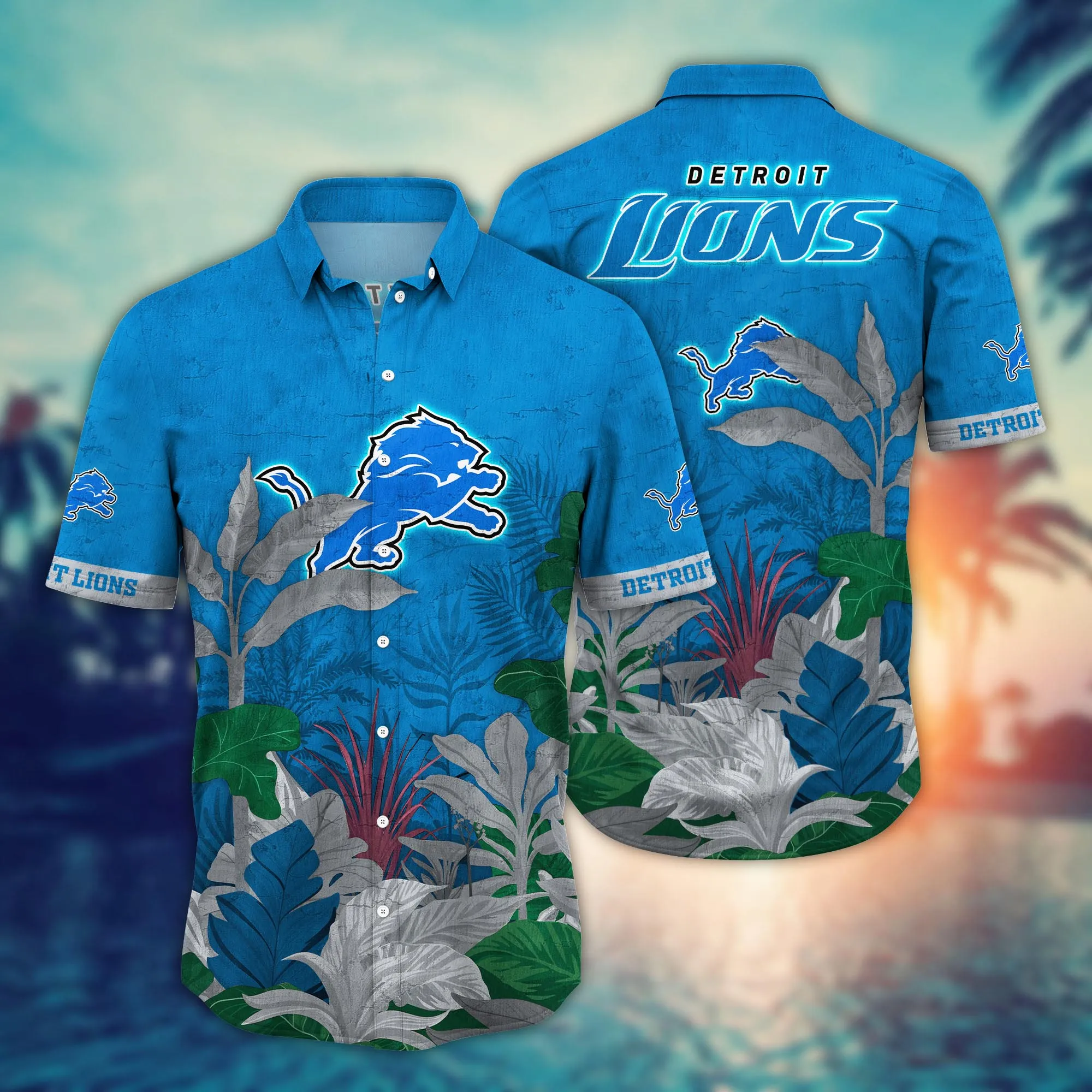 Detroit Lions NFL Hawaiian Shirt Summer Fruits Aloha Shirt