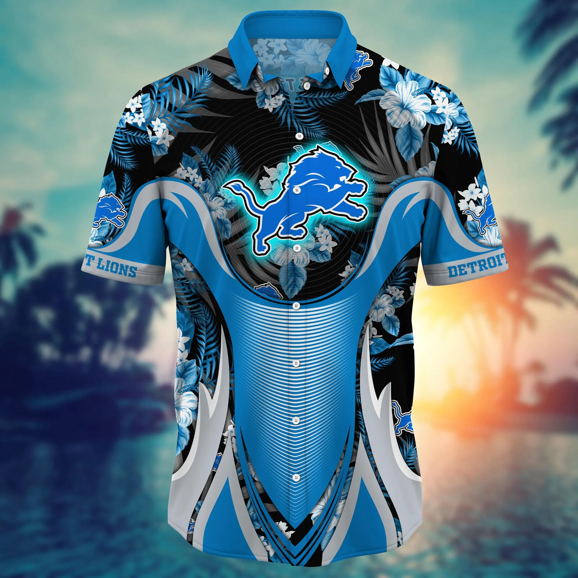 Detroit Lions NFL Hawaiian Shirt Sunbathe Aloha Shirt