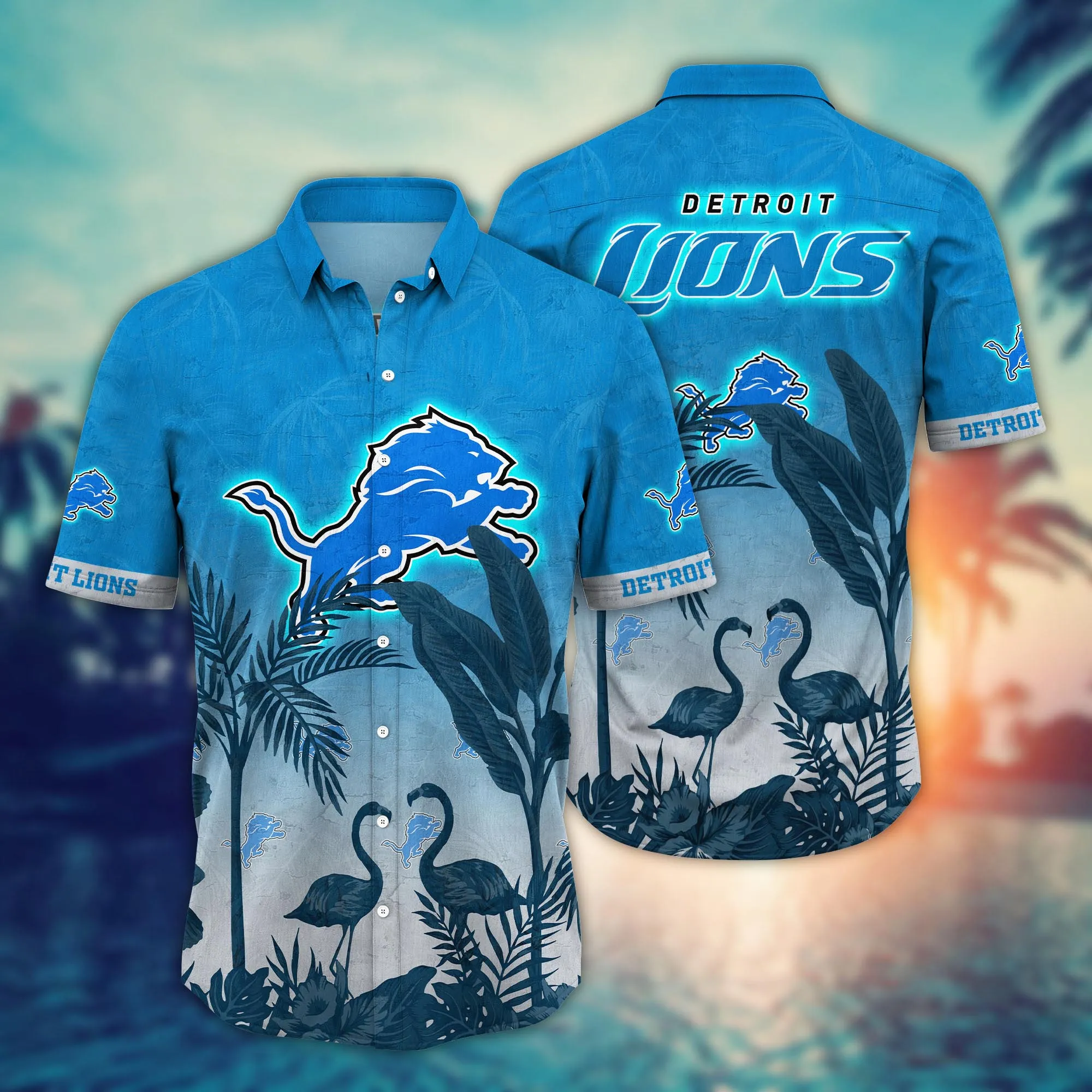 Detroit Lions NFL Hawaiian Shirt Vacation Timetime Aloha Shirt