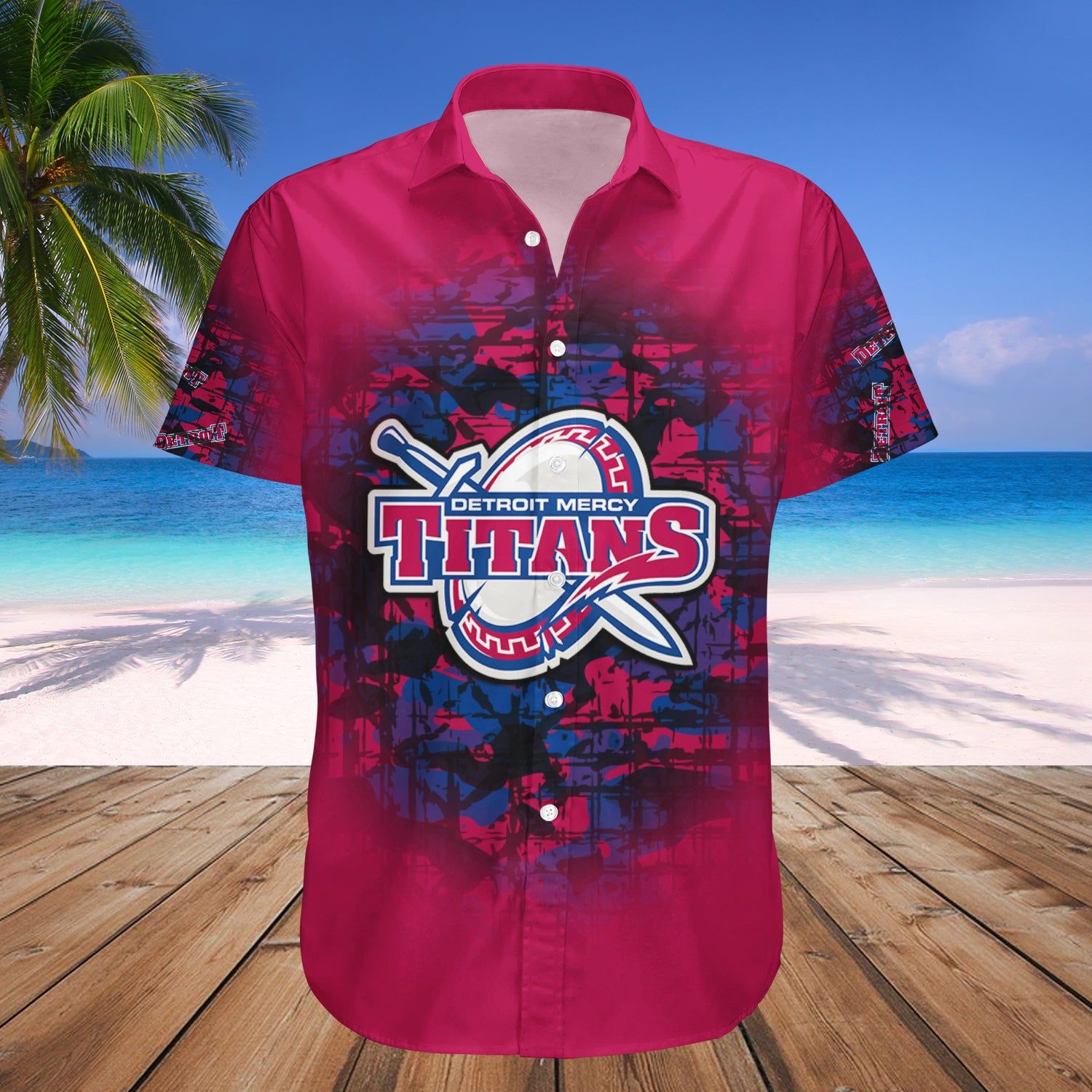 Detroit Mercy Titans Hawaii Shirt Camouflage Vintage – NCAA