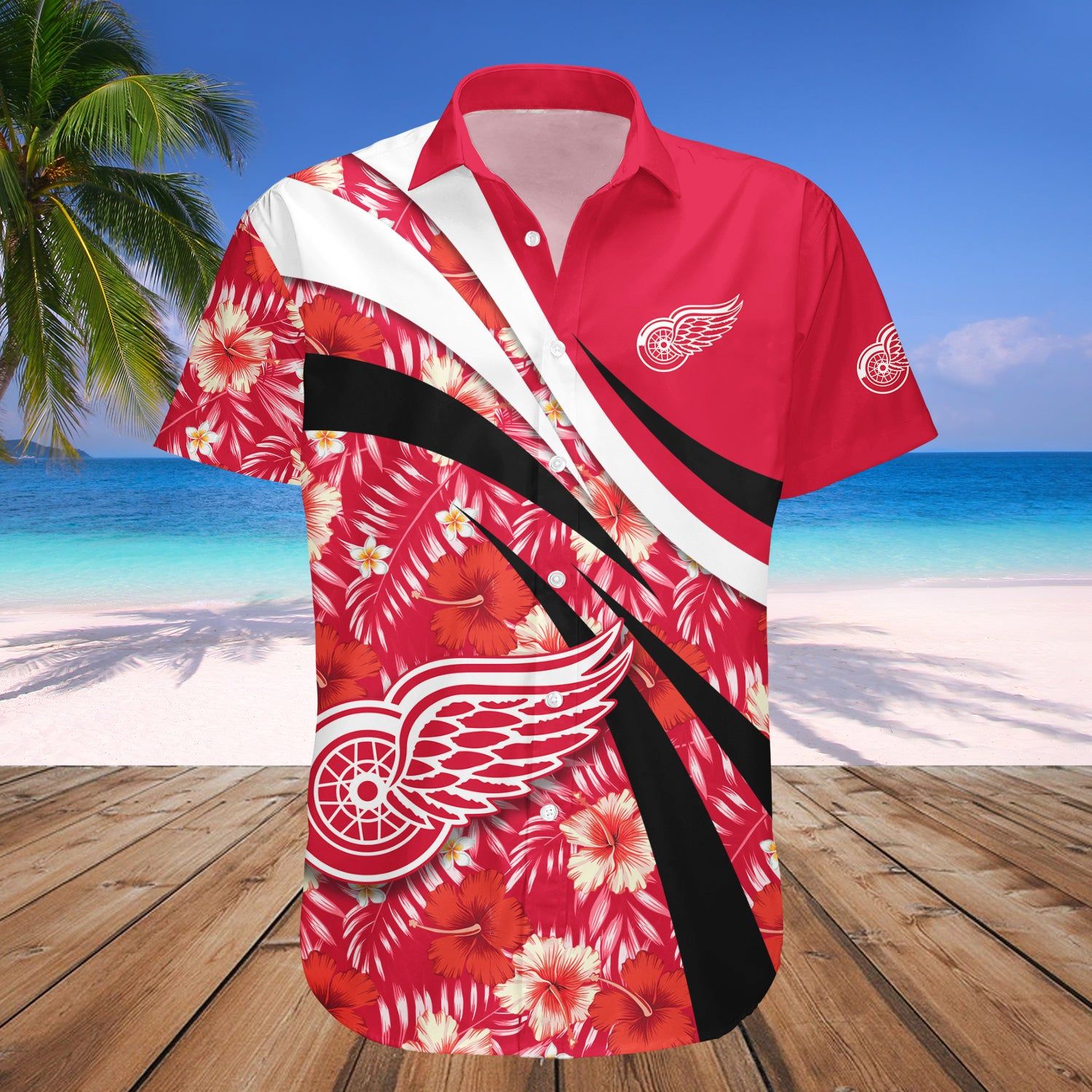 Detroit Red Wings Hawaii Shirt Hibiscus Sport Style – NHL