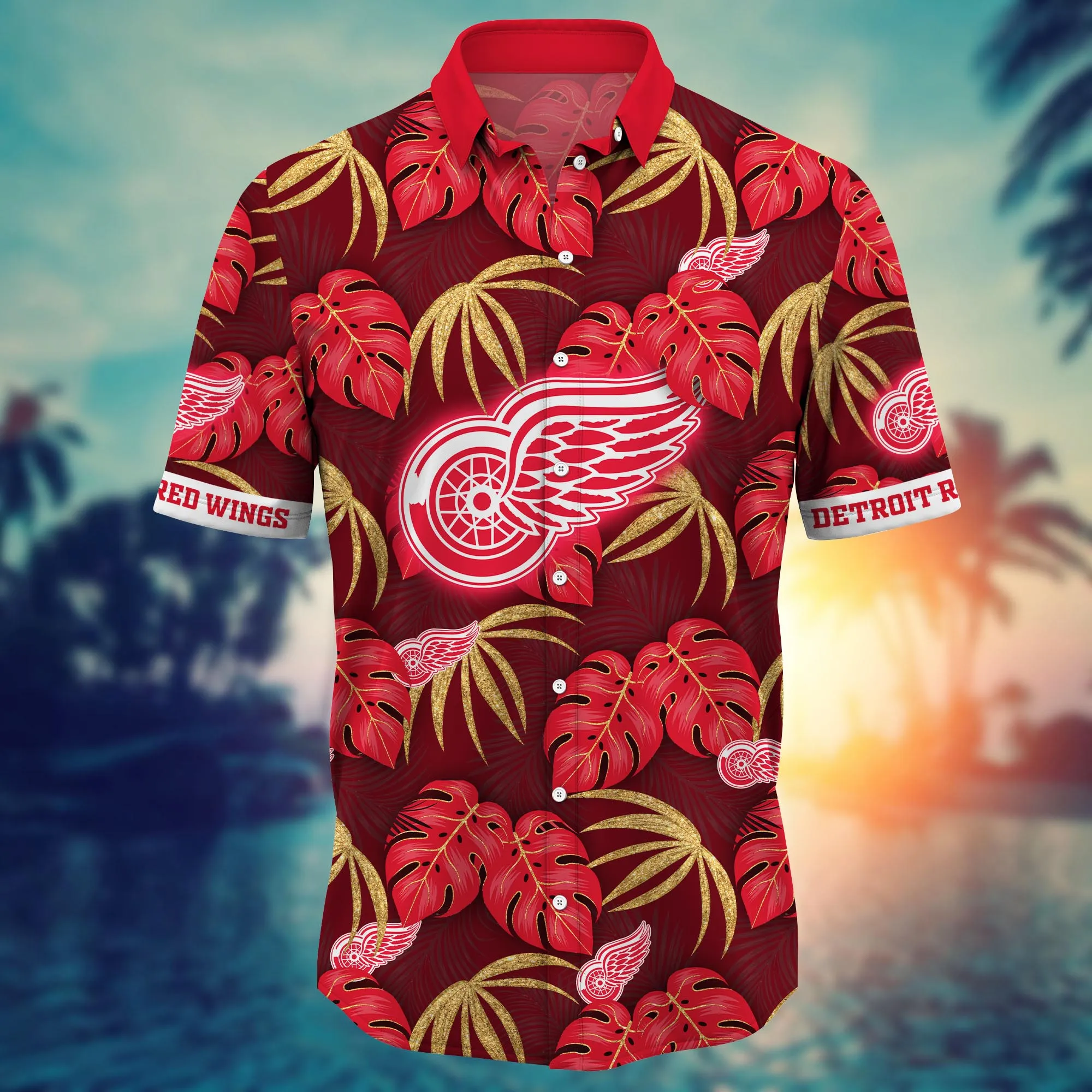 Detroit Red Wings NHL Hawaiian Shirt Lighthearted Aloha Shirt